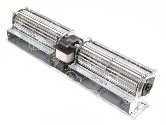 ventilátor tangenciální, 2x turbína 240x60mm, 34W, motor uprostřed